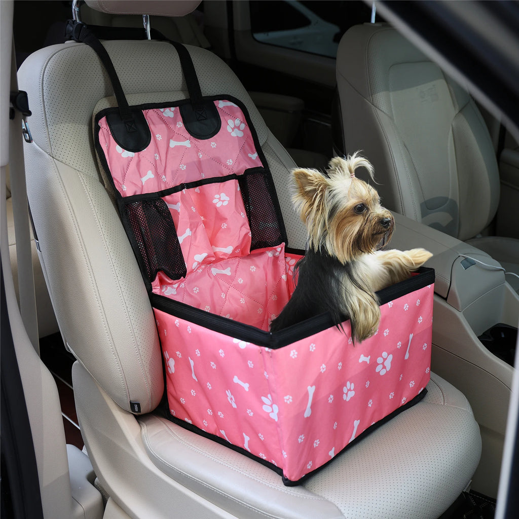 Asiento de Coche Impermeable y Elevador para Perros Pequeños